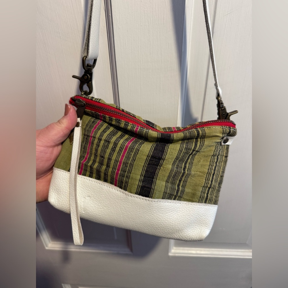 Vaalbara Textile & Leather Crossbody Wristlet